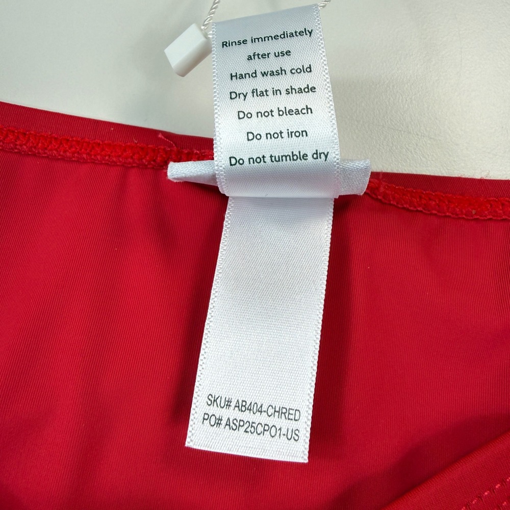 NWT Andie Swim Womens Small Bikini Bottom Cherry Red Swimsuit Briefs - Picture 6 of 9